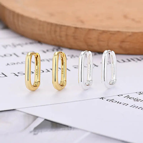 European And American Entry Lux U-shaped Earrings Female Simple Solid - Lootquake