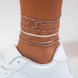Sweet Cool Leisure Rhinestone Beach Anklet Foot Ornaments - Lootquake