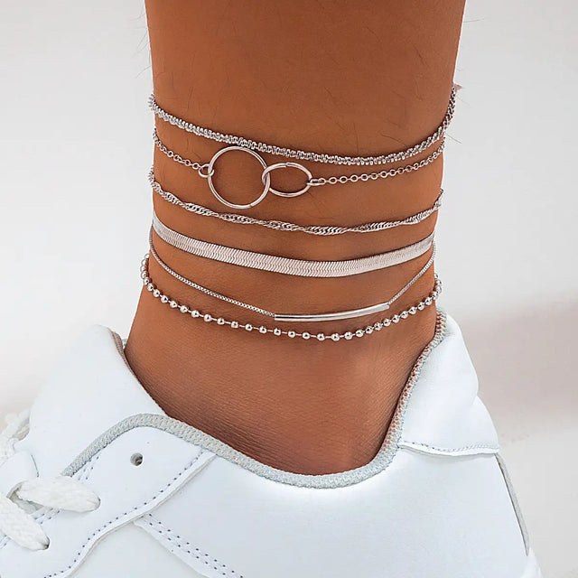 Sweet Cool Leisure Rhinestone Beach Anklet Foot Ornaments - Lootquake