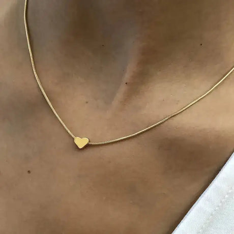Fashion Snake Bones Chain Love Pendant Necklace - Lootquake