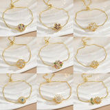 Simple Rotatable Flower Color-preserving Pure Copper Gold-plated Bracelet - Lootquake