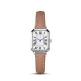 Artistic Silver Case Square Thin Strap Roman Women's Quartz Watch - Lootquake