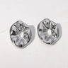 Pendientes de acero inoxidable de temperamento simple con baño de oro de 18 quilates que no se decoloran