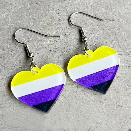 Rainbow Geometric Simple Multi-color Love Heart - Lootquake