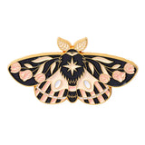 Cartoon Cute Moth Butterfly Insect Golden M Badge Biology Subject Student Bag Ornament Brooch Accessories - Lootquake