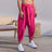 Men's Loose Solid Color Cropped Pants Belt Decoration European And American - Lootquake