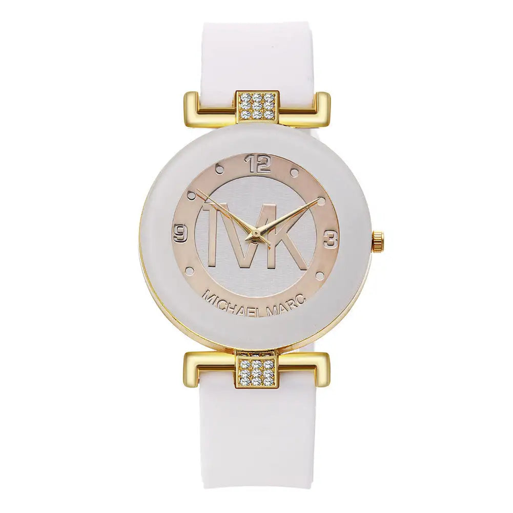 Fashion Women's Diamond Silicone Strap Quartz Watch - Lootquake