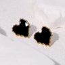 Pendientes de acero inoxidable de temperamento simple con baño de oro de 18 quilates que no se decoloran
