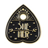 Retro English Letter SHE Cartoon Paint Brooch - Lootquake