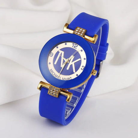 Fashion Women's Diamond Silicone Strap Quartz Watch - Lootquake