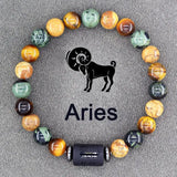 Twelve Constellations Bracelets Natural Stone Pendant Planet Birthday Gift - Lootquake