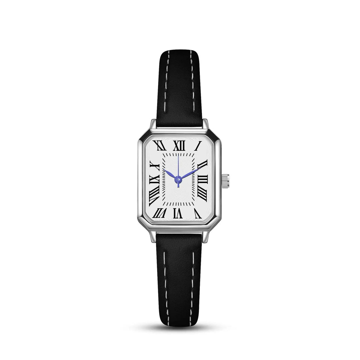 Artistic Silver Case Square Thin Strap Roman Women's Quartz Watch - Lootquake