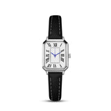 Artistic Silver Case Square Thin Strap Roman Women's Quartz Watch - Lootquake