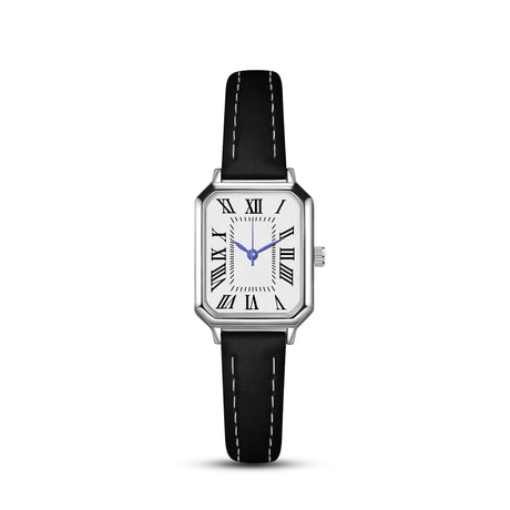 Artistic Silver Case Square Thin Strap Roman Women's Quartz Watch - Lootquake