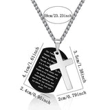 Men's Stainless Steel Scripture Cross Necklace - Lootquake