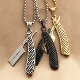 Titanium Steel Shaver Pendant Personality Punk Vintage Necklace - Lootquake