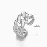 Anillo de acero inoxidable con forma de moda retro para mujer