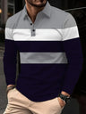 Men's Button Casual Slim Lapel 3D Printed Long Sleeve - Lootquake
