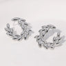 Pendientes de acero inoxidable de temperamento simple con baño de oro de 18 quilates que no se decoloran