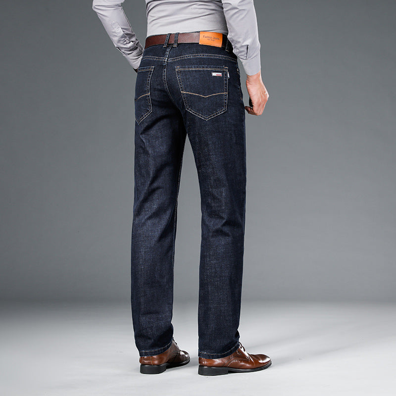 Loose Straight Business Washed Jeans - Lootquake