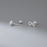 Fashion Hollowed-out Bowknot Thread Stud Earrings - Lootquake