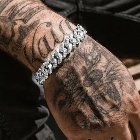 Simple Fashion And Fully-jewelled Cuban Ins Style Hip Hop Geometric Bracelet - Lootquake