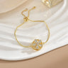 Simple Rotatable Flower Color-preserving Pure Copper Gold-plated Bracelet - Lootquake