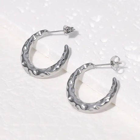 Simple Temperament Stainless Steel Studs 18K Gold Plating Does Not Fade - Lootquake