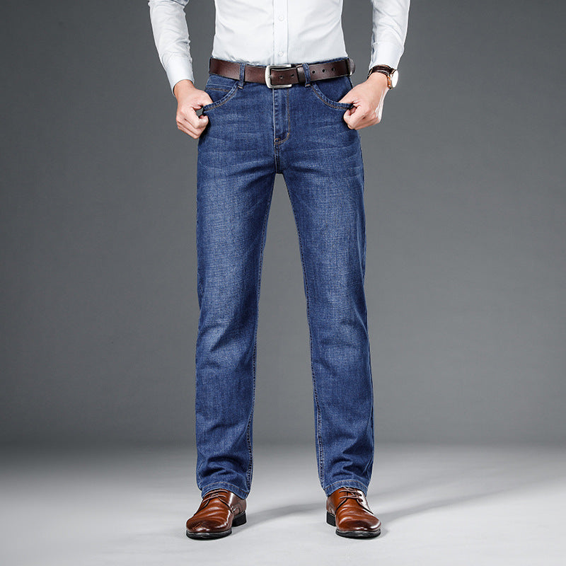 Loose Straight Business Washed Jeans - Lootquake