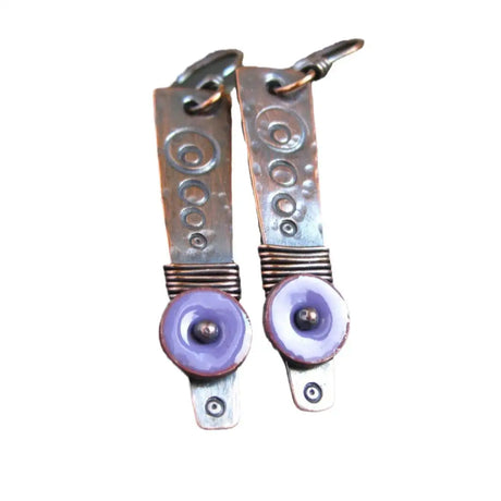 Vintage Simi Style Colored Enamel Earrings - Lootquake