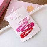 Sweet Rose Hollow Heart Five-star Barrettes