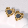 Pendientes de acero inoxidable de temperamento simple con baño de oro de 18 quilates que no se decoloran
