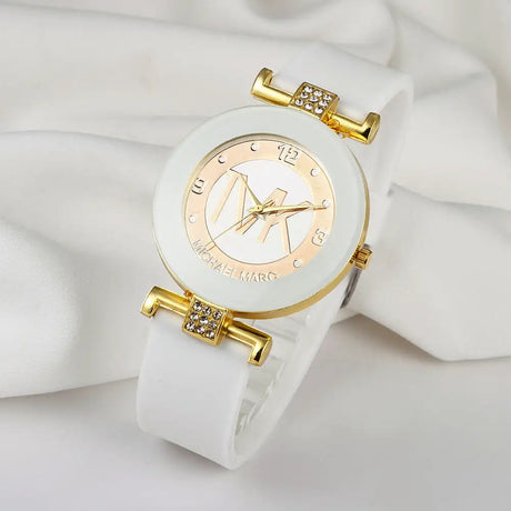 Fashion Women's Diamond Silicone Strap Quartz Watch - Lootquake