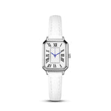Artistic Silver Case Square Thin Strap Roman Women's Quartz Watch - Lootquake