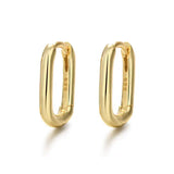European And American Entry Lux U-shaped Earrings Female Simple Solid - Lootquake