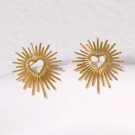 Simple Temperament Stainless Steel Studs 18K Gold Plating Does Not Fade - Lootquake