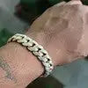 Simple Fashion And Fully-jewelled Cuban Ins Style Hip Hop Geometric Bracelet - Lootquake
