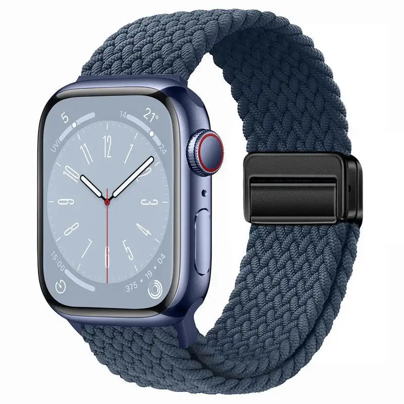 Metal Magnetic Buckle Nylon Braided Stretch Strap - Lootquake