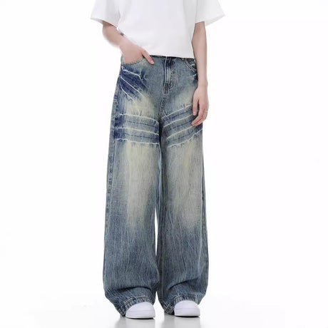 Loose Wide Leg Jeans American High Street - Lootquake