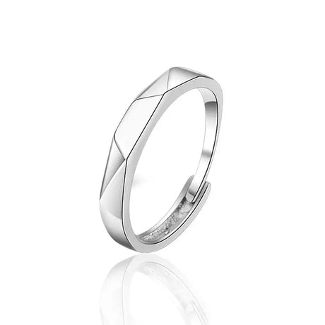 Black And White Diamond Couple Rings Argent Pur Pairs - Lootquake