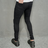 Men's Leisure Ripped Denim Feet Personality Trendy Jeans - Lootquake