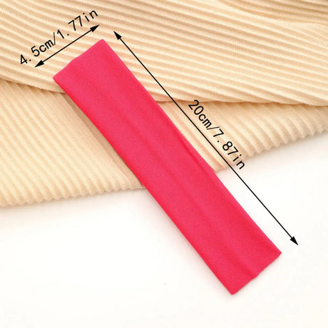 European And American Hot Solid Color Hair Band High Elastic Sports - Lootquake