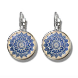 Mandala Art Picture Earrings Crystal Yoga Earrings - Lootquake