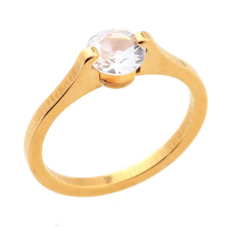 Fashion Diamond Ring Titanium Steel Ornament Simple Female Niche Jewelry Stainless Steel - Lootquake