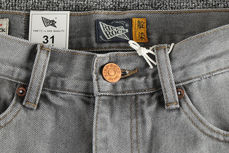 Retro Washed Distressed Cement Gray Jeans For Men - Lootquake