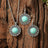 Fashion Turquoise Long Pendant Ear Rings Suit - Lootquake