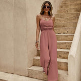 Women's Jumpsuit Loose Strap Tube Top High-end Drape