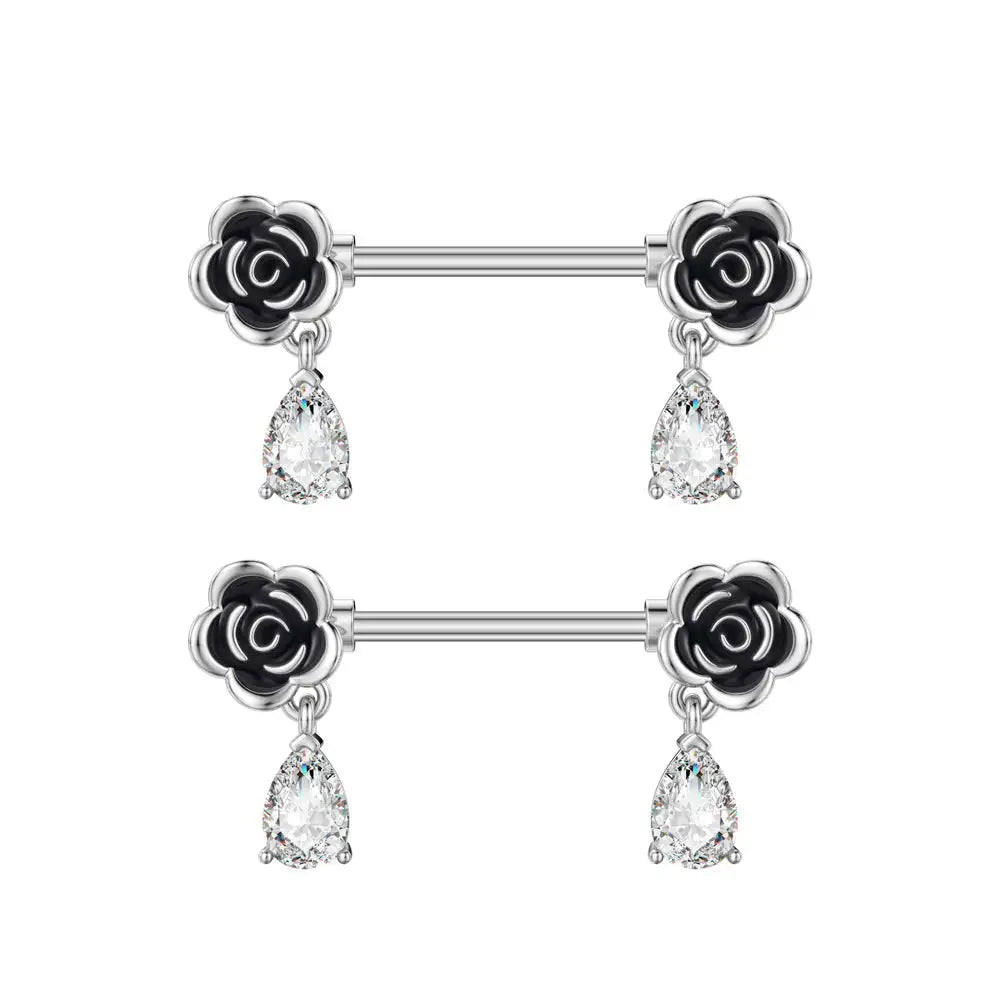 Fashion Zircon Adhesive Nail Piercing Jewelry - Lootquake