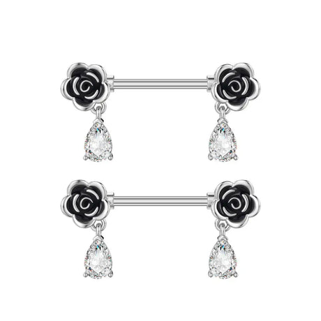 Fashion Zircon Adhesive Nail Piercing Jewelry - Lootquake