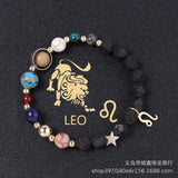 Natural Volcanic Rock Twelve Constellations Bracelets Fashion European And American Style - Lootquake